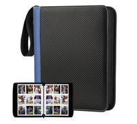 Album per carte da collezione, 9 scomparti, 50 pagine per organizer per carte, fino a 900 carte, in poliuretano, adatto per carte MTG, carte da collezione Calcio Sport (blu)