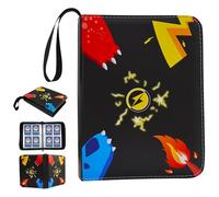 Album per carte Pokemon, 400 tasche PU Leather Trading Card Album, 4 tasche Scrapbook per carte con 50 fogli per rilegatura, regalo per bambini e ragazze