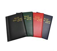 Album per collezionare monete con 120 tasche per riporre penny, compatto porta monete per organizzare collezioni (rosso)