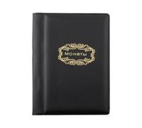 Album per collezione di monete per 120 monete, in PVC, con 10 pagine e tasche da 30 mm, nero, 155 x 110 mm, per medaglie e oggetti commemorativi