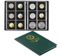 Album per monete da 60 tasche, porta monete con maniche da collezione | Uncle Paul libro per la collezione di monete per penny/una sterlina/20 penny/10 penny CS3706GR