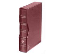 Album per monete e cofanetto Leuchtturm in pelle dal design classico Optima nuov