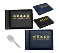 Album per monete e monete da 240 pezzi, colore: nero, blu