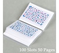 Album per organizzare e conservare 100 adesivi per arte di unghie, taccuino vuoto per raccogliere e esporre decalcomanie, strumenti per manicure, forniture per unghie, strumenti per unghie, strumenti