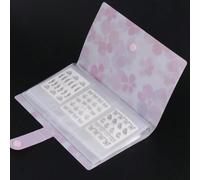 Album per raccogliere adesivi per unghie, 120 slot, copertina con fiori rosa, album vuoto per esporre decalcomanie, accessori per manicure, forniture per unghie, strumenti per arte di unghie, articoli