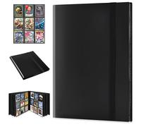 Album Porta Carte Collezionabili, 360 Tasche Raccoglitore Carte, Album Impermeabile, Protegge le Carte, Regalo per Bambini, Nero
