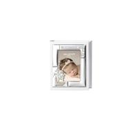 Valenti Argenti Album Fotografico Battesimo Personalizzabile in Ecopelle Bianca con Foto Copertina cm 13 x 18