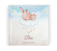 Album primo anno bambino, Libro nascita con copertina personalizzabile, Album dei ricordi, Album primo anno del bambino da compilare, Diario bebè da compilare (Inglese)