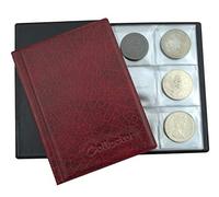 ALBUM Raccoglitore per 48 Monete di Grande Formato - Compatibile con Crown, 5 £, 5€, 10€, 20€, 25€, 30€ e 50€ (Diametro 30-45 mm) (ROSSO)