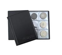 ALBUM Raccoglitore per 48 Monete di Grande Formato - Compatibile con Crown, 5 £, 5€, 10€, 20€, 25€, 30€ e 50€ (Diametro 30-45 mm) (NERO)