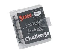 Album Raccolta Monete Carta 25 Tasche Titolo Denaro Titolare Della Raccolta Valuta 3 PVC Cover Binder Cover Budget Planner Saving Challenge Opuscolo