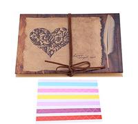 Album scrapbook fai da te Artigianato stile vintage fisarmonica pieghevole carta kraft foto scrapbook artigianato creativo fatto a mano (8,27 × 5,91 × 0,39 pollici)