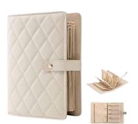 Album trasparente per riporre i gioielli, Libro portaoggetti for gioielli Tasche trasparenti con cerniera Raccoglitore in velluto in pelle PU multicolore(Beige)