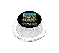 Albuquerque, New Mexico, orizzonte, deserto, retro, città, arte PopSockets PopGrip per MagSafe