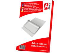 Albyco Foglio di Laminazione A4 100 Pezzi Spessore 2x80 (160) Microns 216x303mm