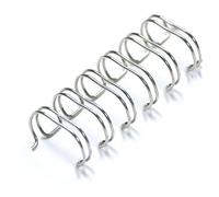 Albyco - Spirale Metalliche per Rilegatura - Formato A4, Color Argento 6,4 Millimetri, 1/4 Pollici, Fino a 35 Fogli Foglio (100 pezzi), Dorsi Metallici