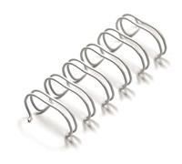Albyco - Wire-O - Spirale Metalliche per Rilegatura - Formato A4, 6,4 mm - Bianco - Fino a 35 fogli (100 pezzi), Metallo, Rilegafogli, Spirali, Rilegare Fogli, Dorsi metallici