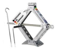 alca 436000 Martinetto a Forbice da 1.5 tonnellate | Sella girevole, regolabile in altezza, utilizzabile con azionamento a manovella, in acciaio Q235, peso 2,1 kg