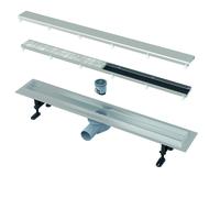 Alca Double Fit&Go canalina lineare con griglia 75 cm acciaio APZ13-DOUBLE9-750