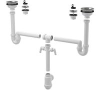 Alcadrain Set universale per lavello doppio DN50/40