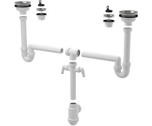 Alcadrain Set universale per lavello doppio DN50/40