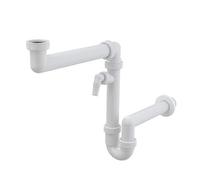 Alca Plast A872P Sifone salvaspazio, Bianco