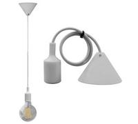 ALCAPOWER - Pendente Soffitto con cavo e portalampada E27 ALCAPOWER vari colori - BIANCO
