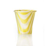 Alcas 049001010 Bicchiere Drink Mix, Striato Bianco e Giallo, 200 cc, 50 pezzi