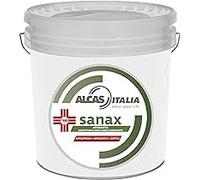 Alcas Italia Pittura antimuffa per interni lavabile bianca per interni antibatterica Antimicotica Asettica SANAX (1, 4 Litri)