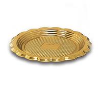 ALCAS Vassoio Tondo Oro monoporzione in plastica Mini medoro 100 pz Pasticceria 6 cm