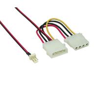 Alcasa 3pin - 4pin+4pin, m - m , 0.15m - power cables (m - m , 0.15m, Male/Female, Molex (3-pin), 2 x Molex (4-pin), Straight, Straight, Black, Red, White, Yellow)