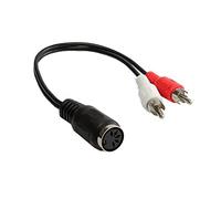 Alcasa AD-2CS5B cavo di interfaccia e adattatore 2x RCA 5-pin DIN Nero, Rosso, Bianco