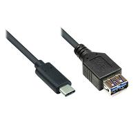 Alcasa USB 3.1 C 0.2m Cavo USB 0,2 m USB C USB A Nero