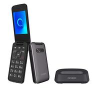 Alcatel 30.26 Telefono Cellulare, Display 2.8" a colori, Tasti Grandi, Tasto SOS, Basetta di ricarica, Bluetooth, Fotocamera, Metallico Grigio [Italia]
