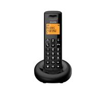 ALCATEL E160 - Telefono Fisso Cordless DECT - Design Compatto - Grande Display Retroilluminato - Funzione Blocco Chiamate Indesiderate - 3 Memorie Dirette - Nero