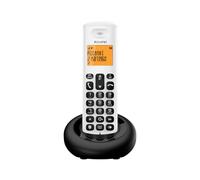 ALCATEL E160 - Telefono Fisso Cordless DECT - Design Compatto - Grande Display Retroilluminato - Funzione Blocco Chiamate Indesiderate - 3 Memorie Dirette - Bianco