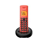 ALCATEL E160 - Telefono Fisso Cordless DECT - Design Compatto - Grande Display Retroilluminato - Funzione Blocco Chiamate Indesiderate - 3 Memorie Dirette - Rosso