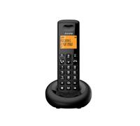 ALCATEL E260 - Telefono fisso cordless DECT - Design compatto - Grande display retroilluminato - Vivavoce - Funzione blocco chiamate indesiderate - Nero