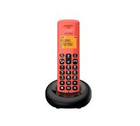 ALCATEL E260 - Telefono fisso cordless DECT - Design compatto - Grande display retroilluminato - Vivavoce - Funzione blocco chiamate indesiderate - Rosso