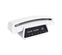 ALCATEL ePure Premium - Telefono fisso cordless DECT con segreteria - Design vintage - Base con display smart - Grande display grafico - Vivavoce - Funzione blocco chiamate - Bianco