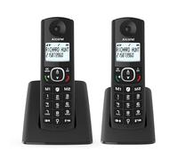 ALCATEL F530 Duo - Telefono fisso cordless DECT - Grande display retroilluminato - Vivavoce - Funzione blocco chiamate - 2 tasti di memoria diretta - 2 portatili - Nero