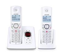 ALCATEL F530 Voice Duo - Telefono fisso cordless DECT con segreteria - Grande display retroilluminato - Vivavoce - Funzione blocco chiamate - 2 tasti di memoria diretta - 2 portatili - Bianco/Grigio