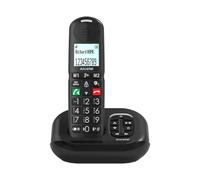 ALCATEL XL685 Voice - Telefono fisso cordless DECT Senior Formato XL con segreteria - Display ad alta leggibilità - Tasti grandi - Audio Boost - Vivavoce - Blocco chiamate - Nero