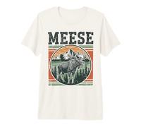 Alce Alce Selvatica Montagne Foresta Natura Retro Maglietta Premium