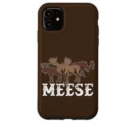 Alce American Wildlife Divertente Plurale Gioco di parole Meese Alce Custodia per iPhone 11