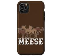 Alce American Wildlife Divertente Plurale Gioco di parole Meese Alce Custodia per iPhone 11 Pro Max