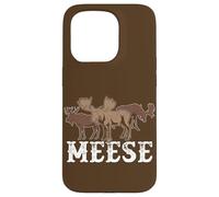 Alce American Wildlife Divertente Plurale Gioco di parole Meese Alce Custodia per iPhone 15 Pro