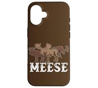 Alce American Wildlife Divertente Plurale Gioco di parole Meese Alce Custodia per iPhone 16