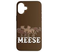 Alce American Wildlife Divertente Plurale Gioco di parole Meese Alce Custodia per iPhone 16 Plus