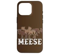 Alce American Wildlife Divertente Plurale Gioco di parole Meese Alce Custodia per iPhone 16 Pro